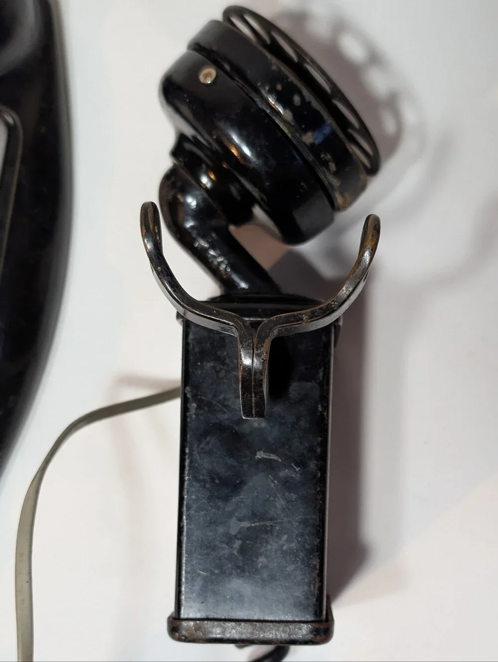Antique Western Electric Black Rotary Dial Space Saver Wall Mount Phone C1 VTG
